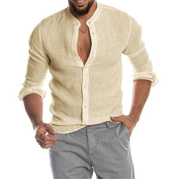 Trendy blouse met opstaande kraag