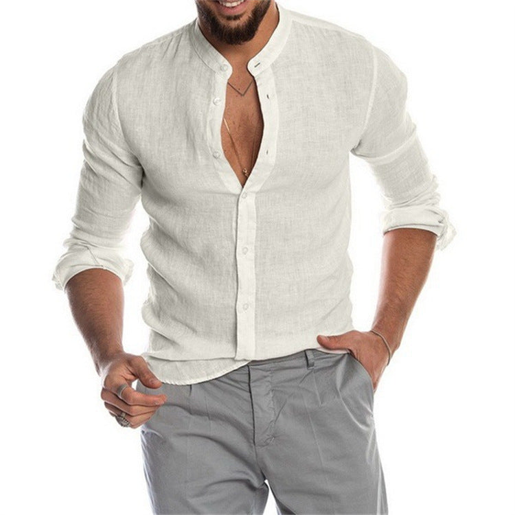 Trendy blouse met opstaande kraag