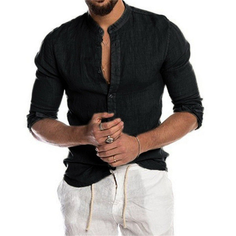 Trendy blouse met opstaande kraag